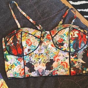 Corset padded crop top